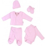 Prematuur set 5 delig roze maat 44