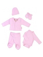 Prematuur set 5 delig roze maat 44