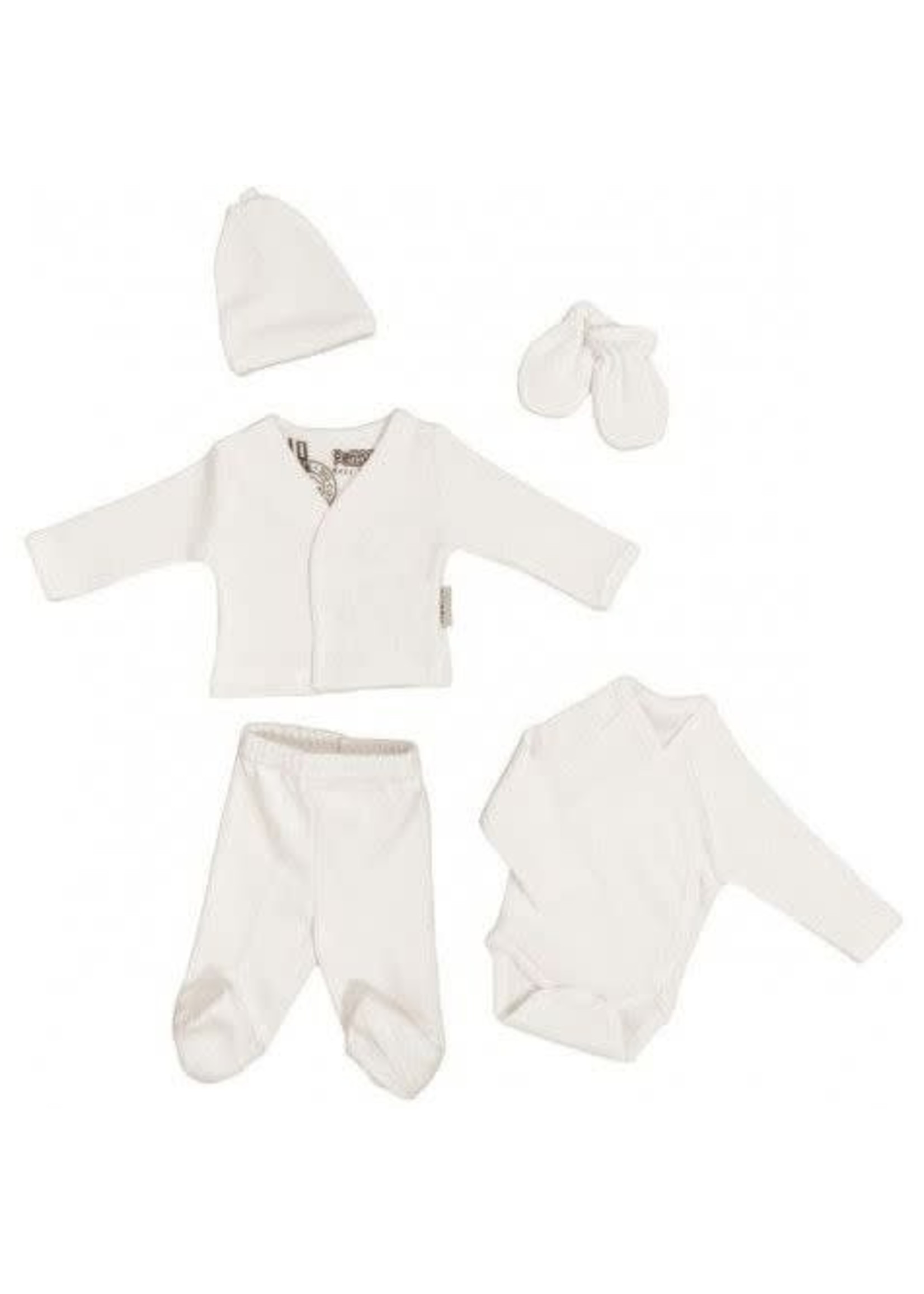 Prematuur set 5 dellig off white