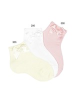 Condor Condor Sokjes roze met satijn strikjes