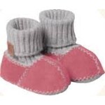 Fellhof babyslofjes grijs met roze