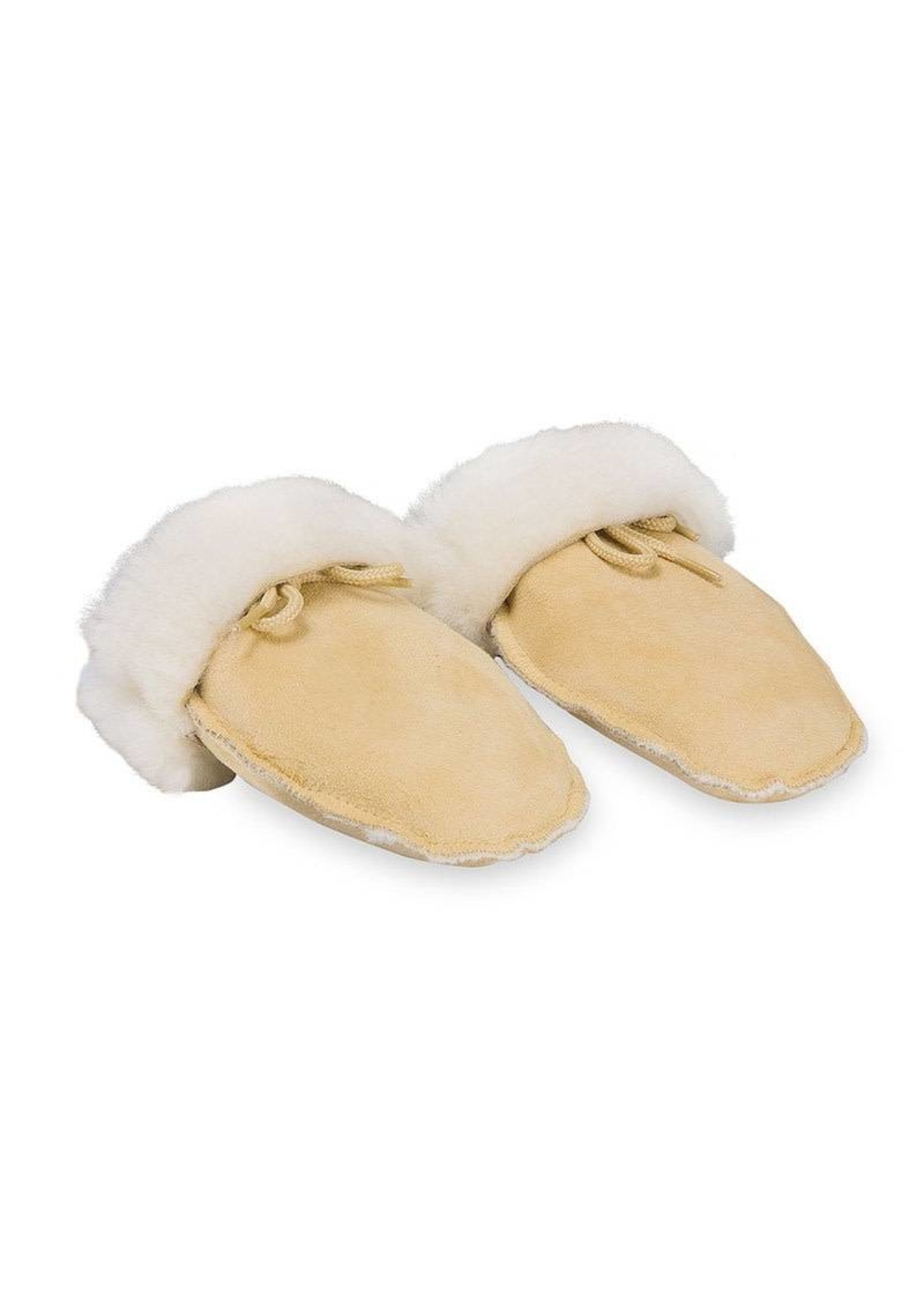 Fellhof handschoentjes beige met crème bont