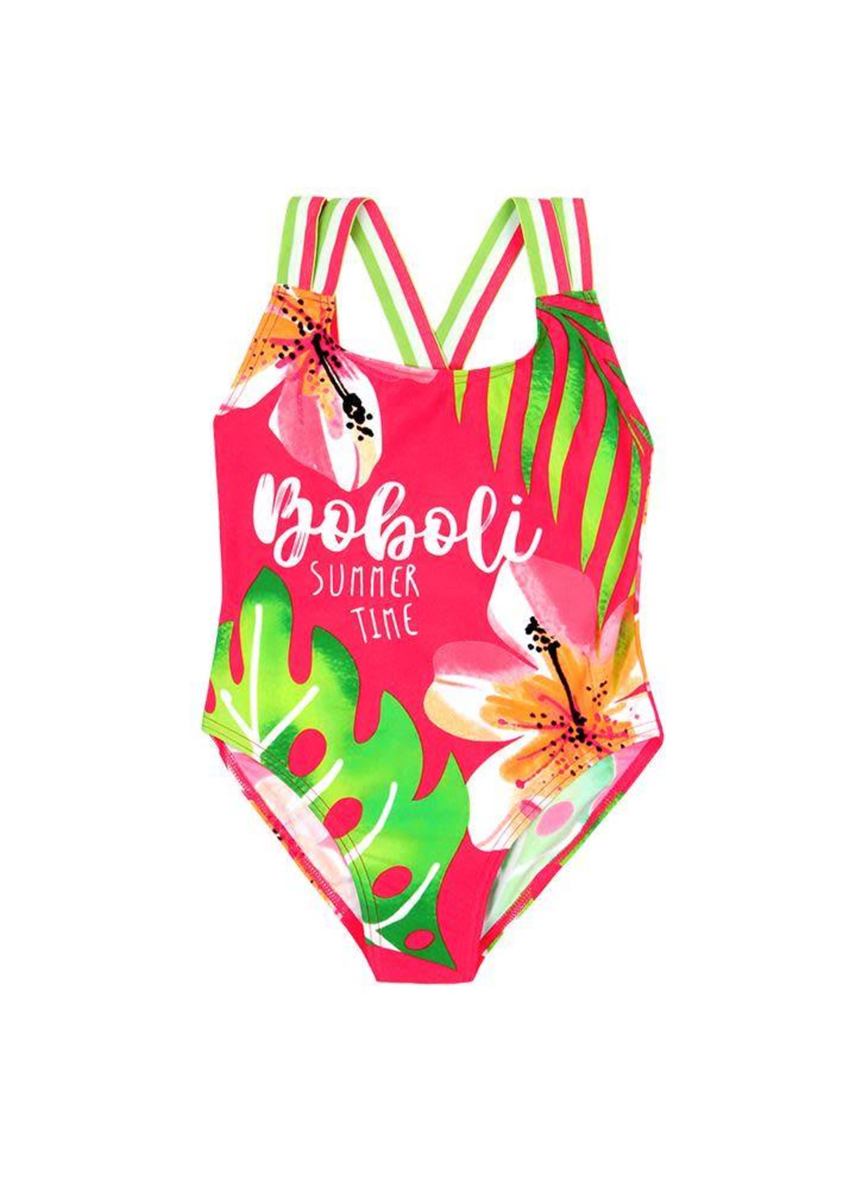 Boboli Boboli Swimsuit "floral" for girl geranium
