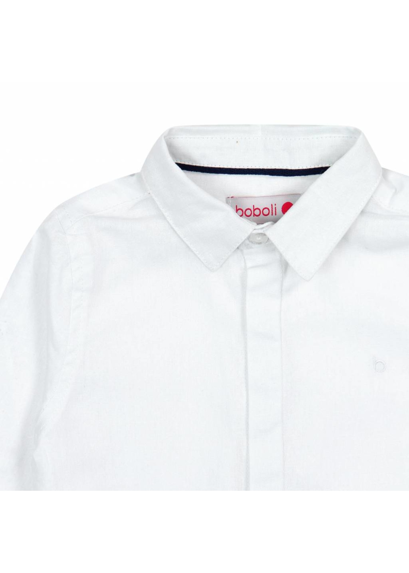 Boboli Boboli Linen shirt long sleeves for baby boy NAVY
