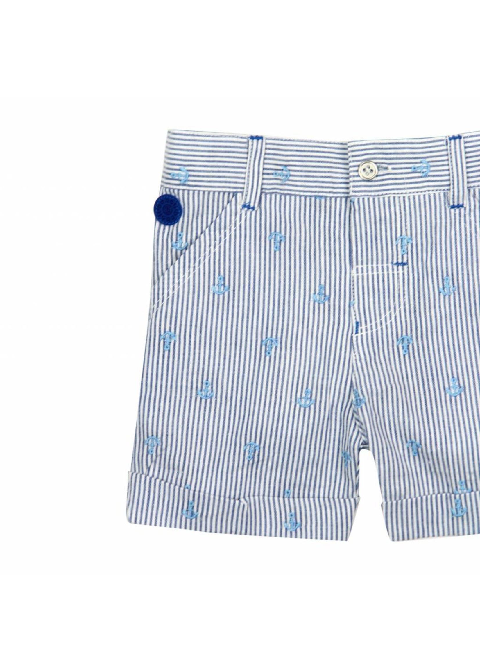 Boboli Boboli Poplin bermuda shorts for baby boy stripes-2