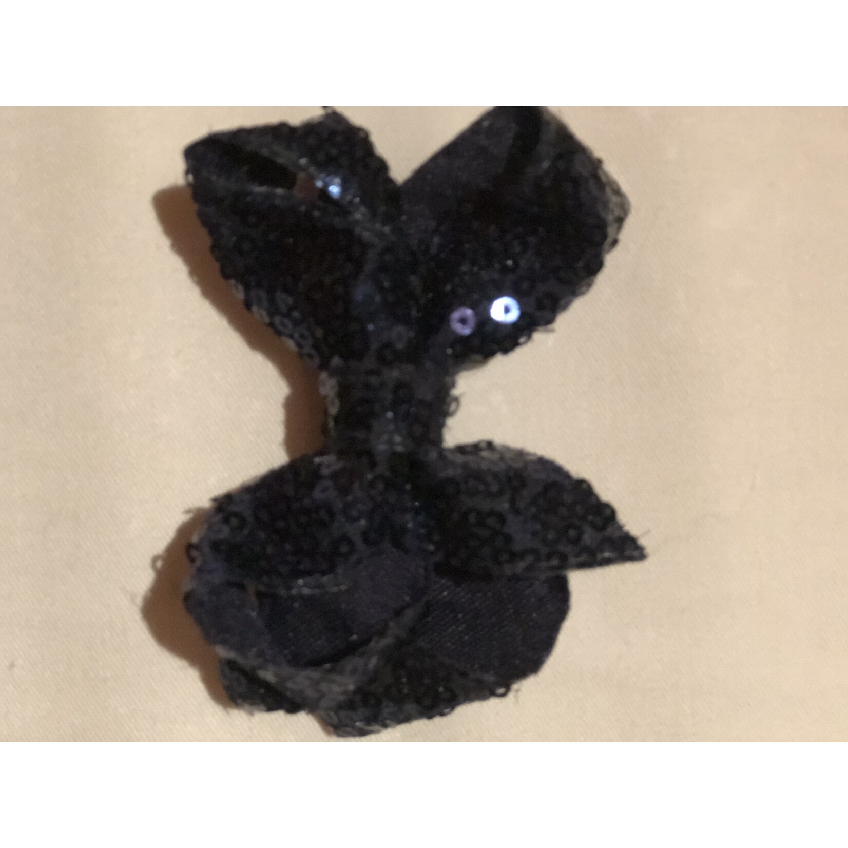 Haarknip  donkerblauw glitter 5 cm breed