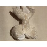 Haarknip  off whit glitter 5 cm breed