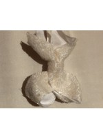 Haarknip  off whit glitter 5 cm breed