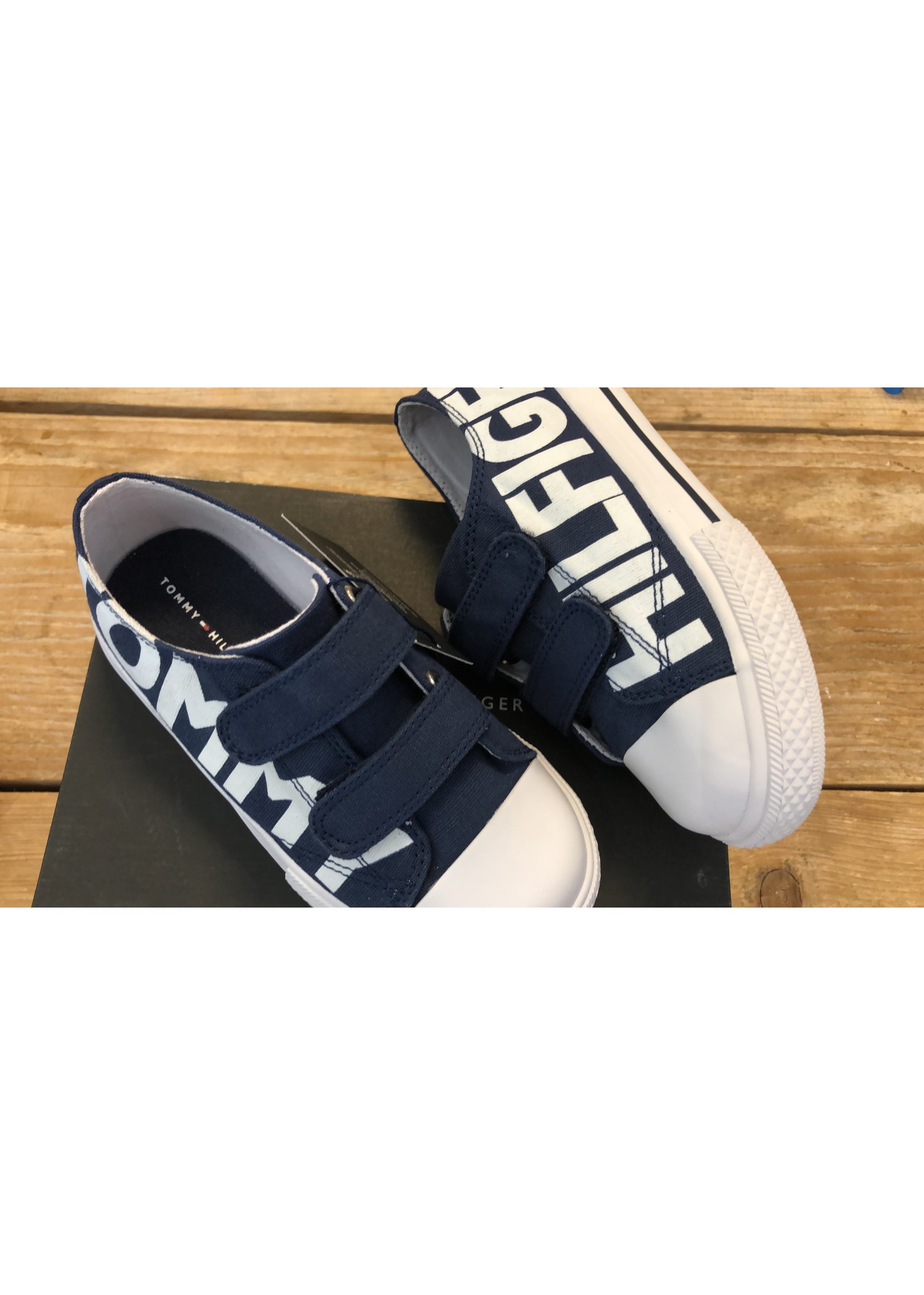 Tommy Hilfiger Tommy Hilfiger Sneakers donkerblauw met witte letters