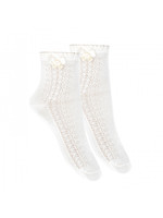 Condor Condor sokjes wit met strikje