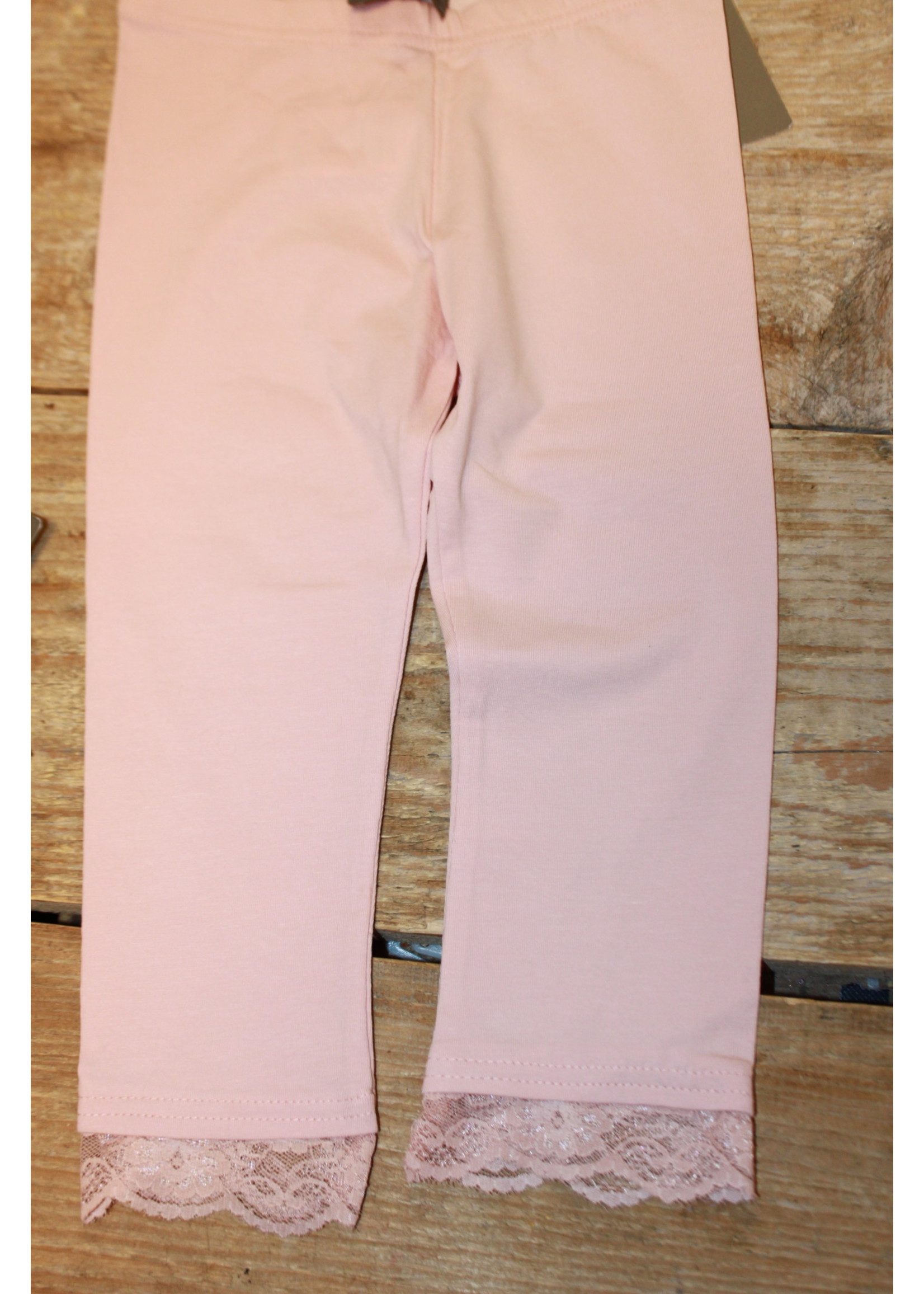 Creamie Legging nude/roze met kanten rand