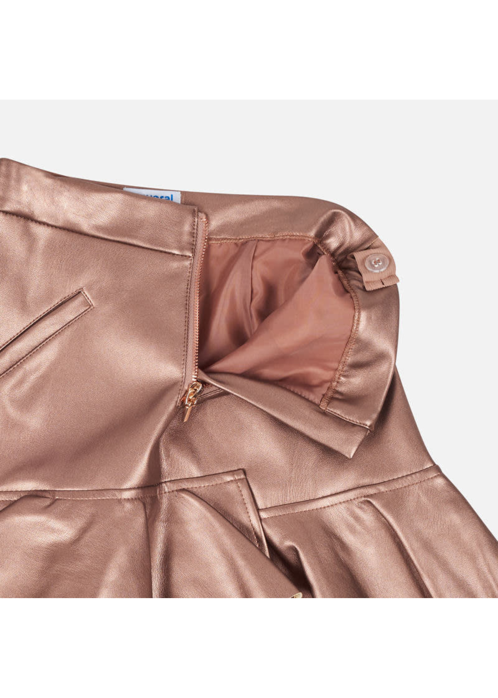 Mayoral Mayoral Leatherette ruffled skirt Copper - 07906