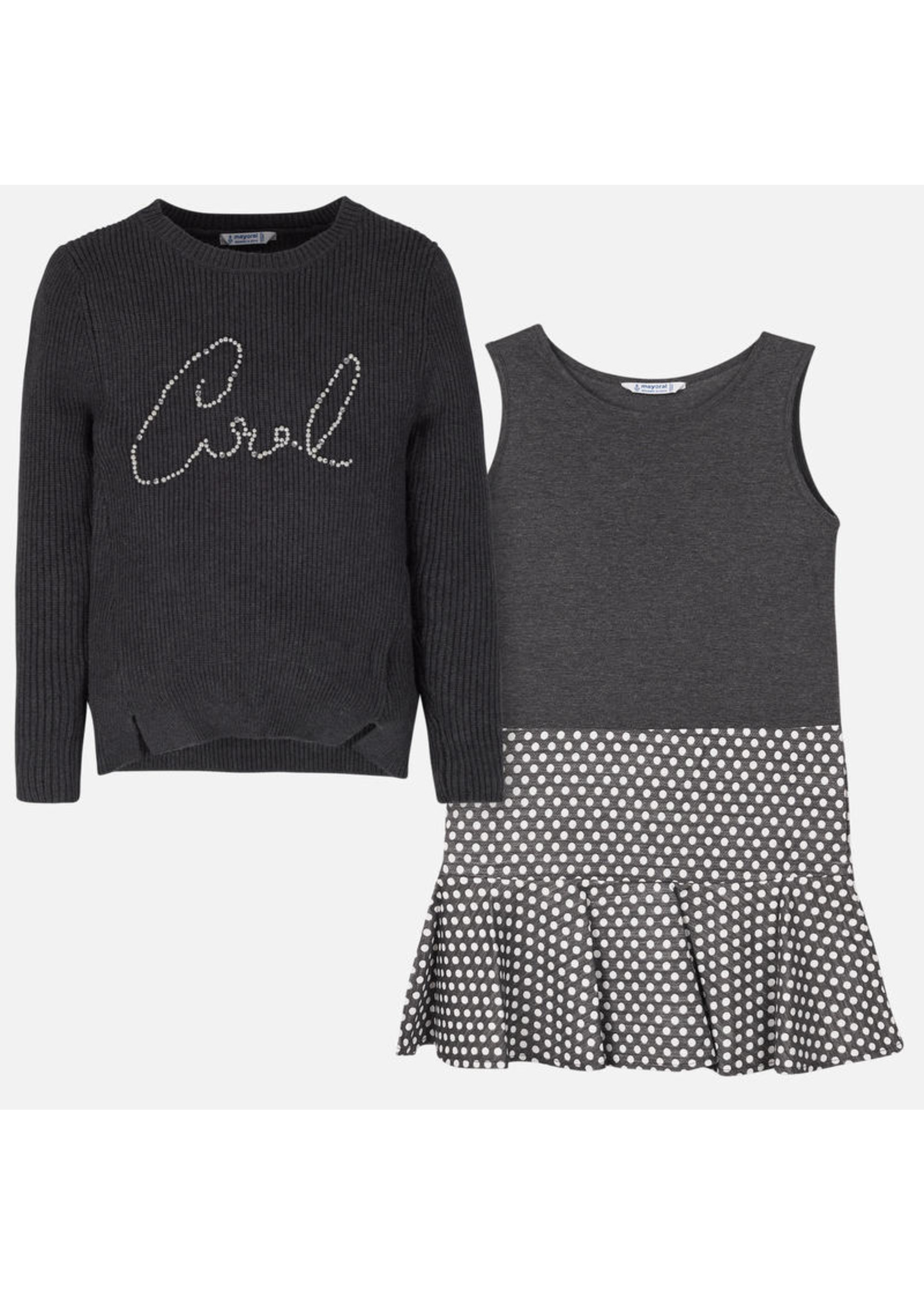 Mayoral Mayoral Combined Knit dress Bright Lea - 07930