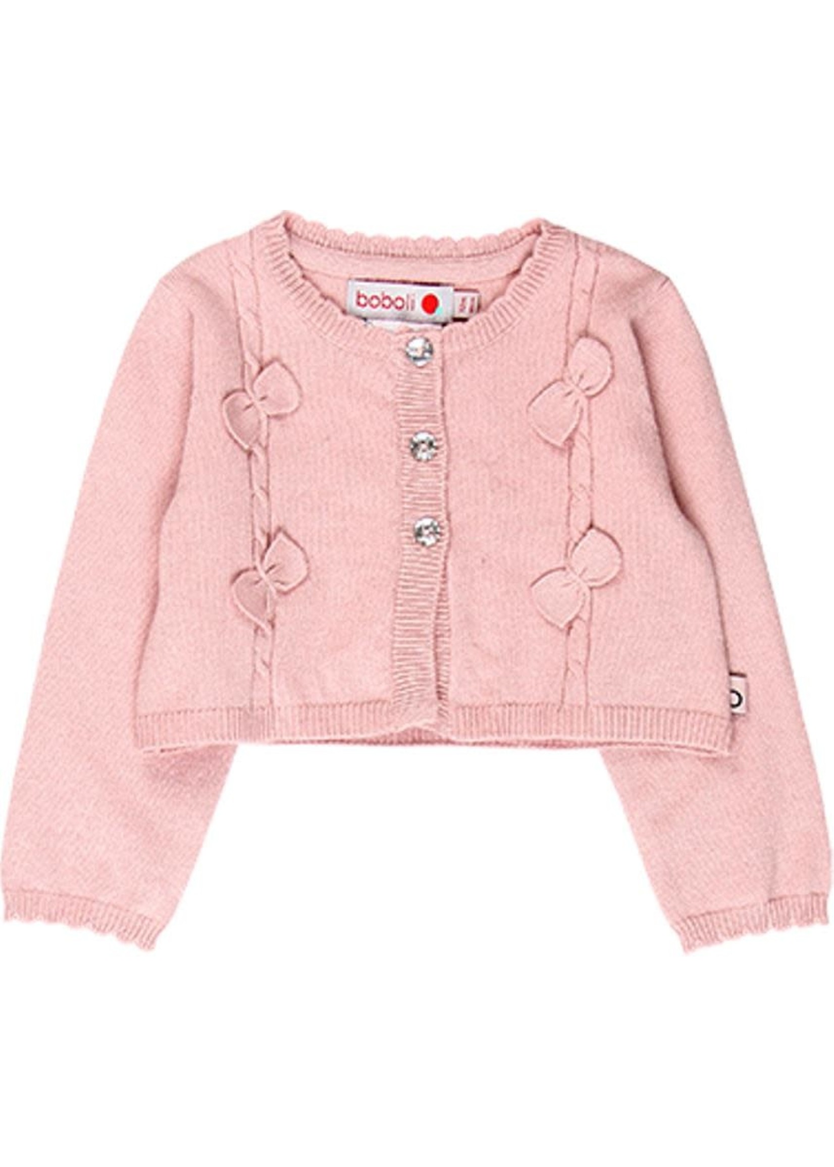 Boboli Knitwear jacket for baby girl pink 708230