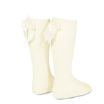 Condor Condor Kniekousen off white met strikken