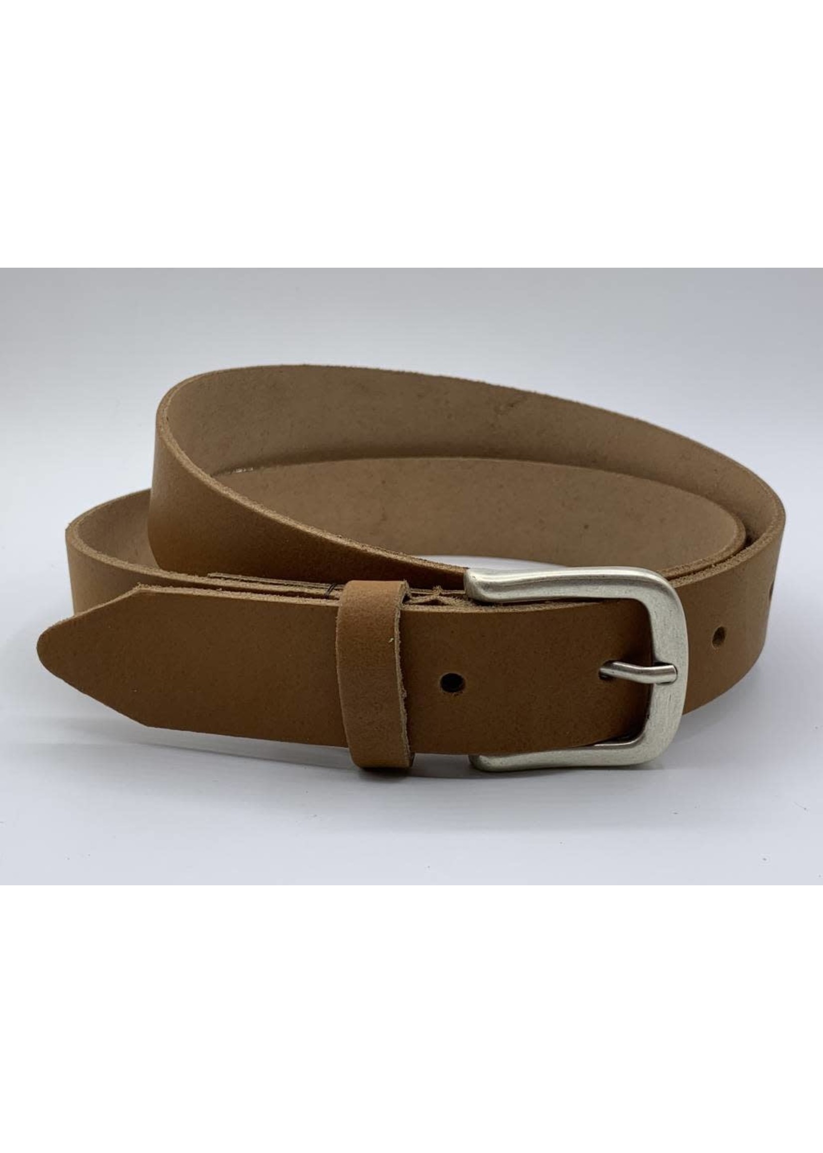Riem  Leer taupe met oud zilveren gesp
