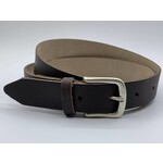Riem  Leer d.bruin met oud zilveren gesp