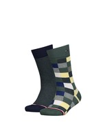 Tommy Hilfiger Tommy Hilfiger sokken groen geblokt en effen