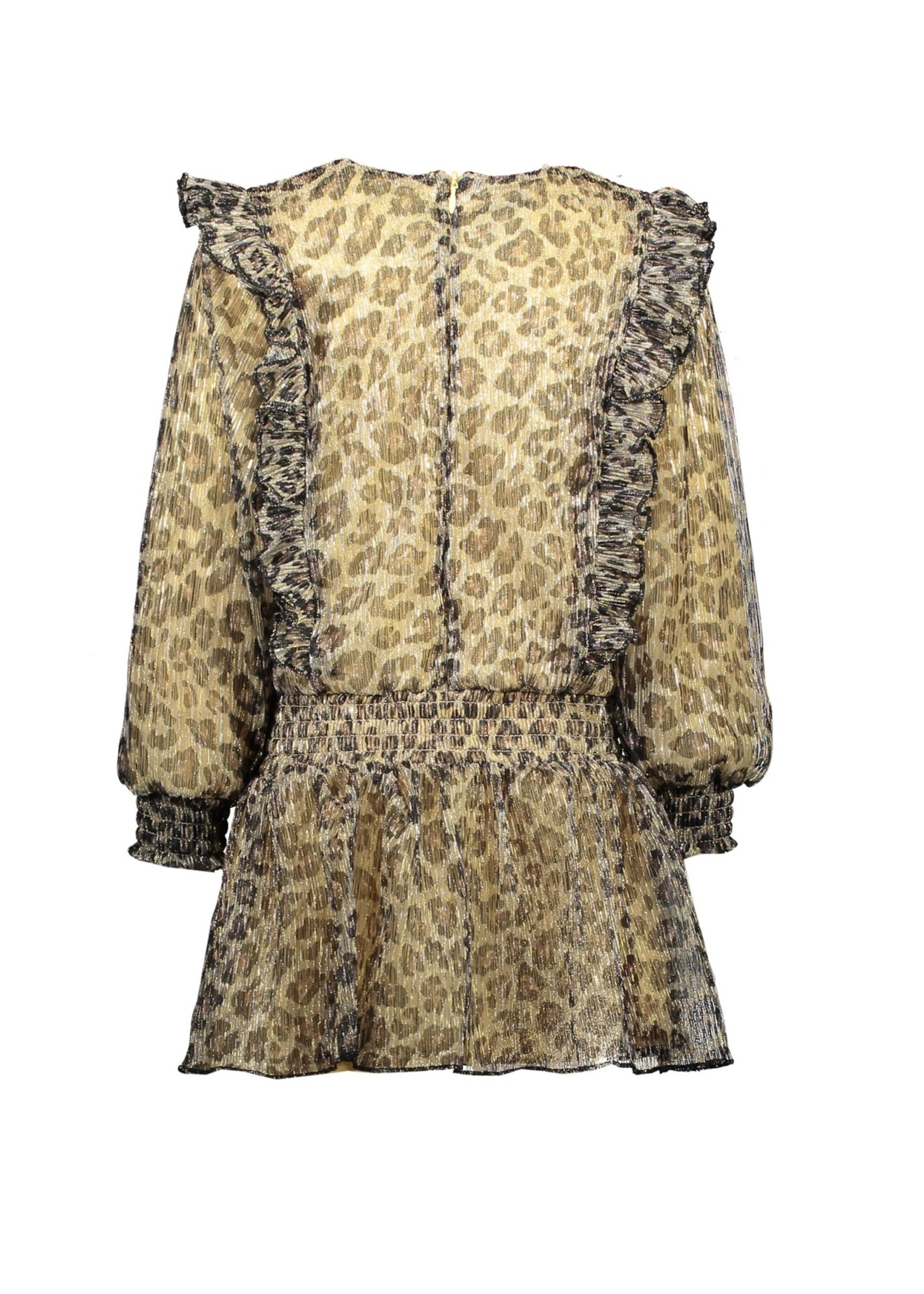 Le Chic Le Chic dress leopard pleated glitter C911-5815 Fields of Gold