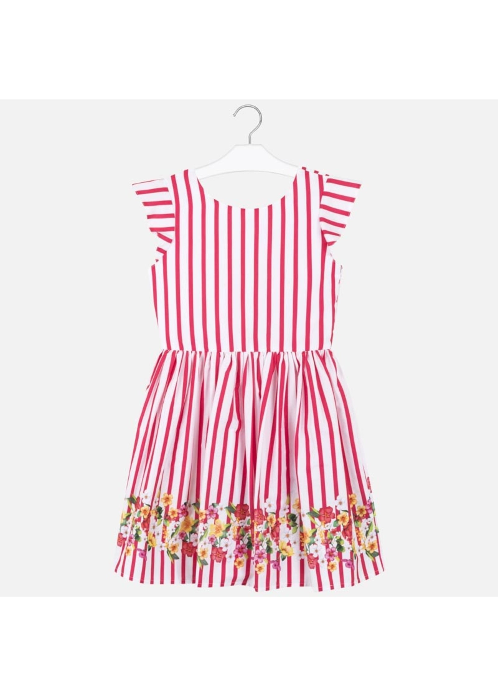 Mayoral Mayoral Flowers poplin dress Watermelon - 06984