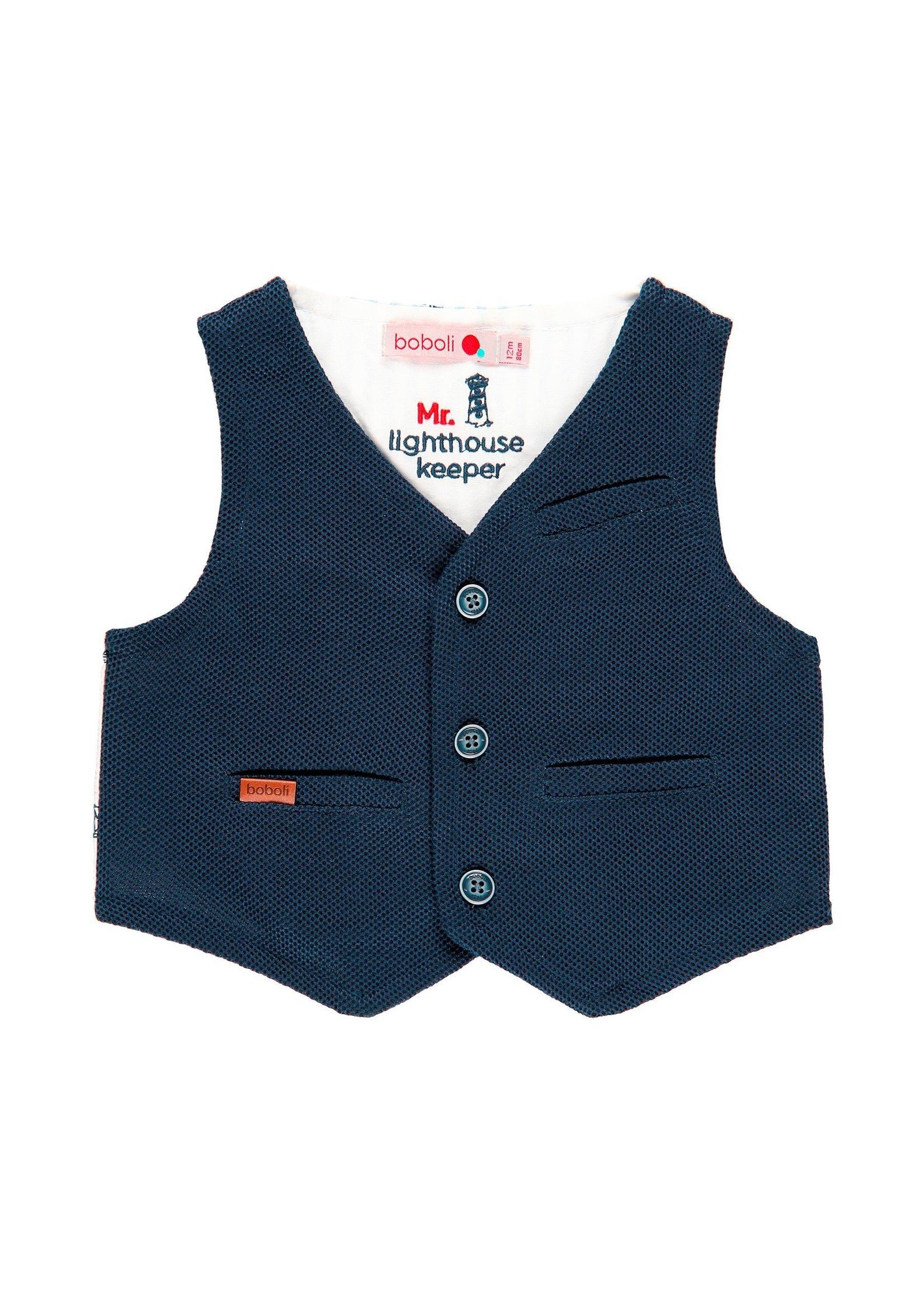 Boboli Boboli Vest combined for baby boy NAVY 719164