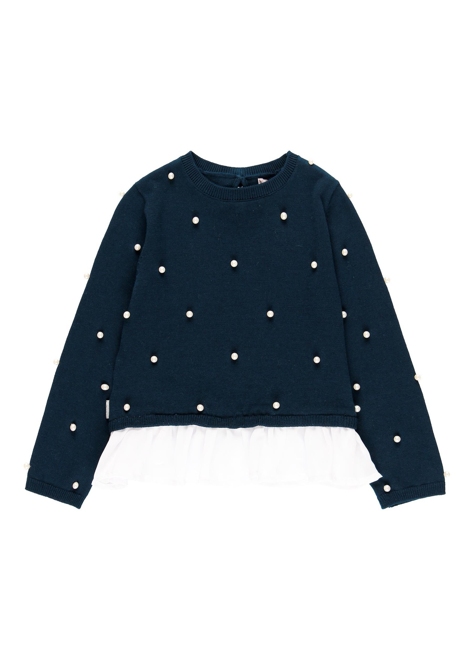 Boboli Knitwear combined pullover for girl NAVY 729097