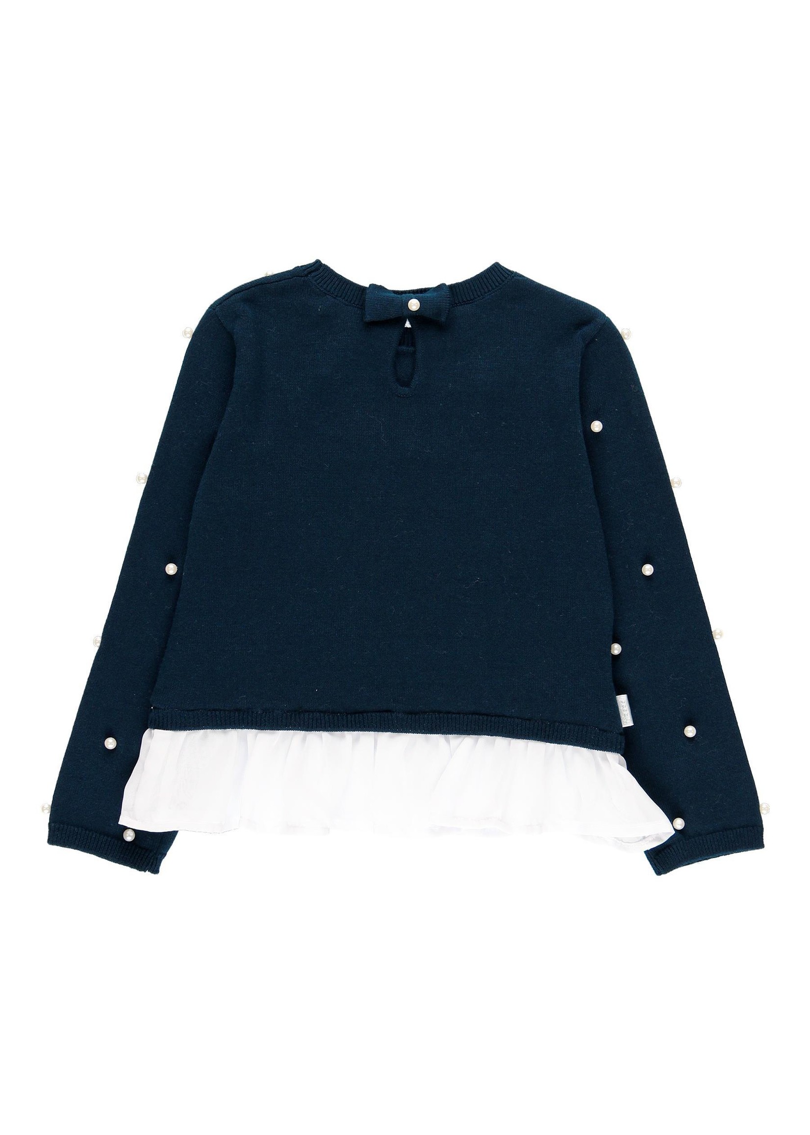 Boboli Knitwear combined pullover for girl NAVY 729097