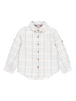 Boboli Linen shirt long sleeves for boy checks 739021