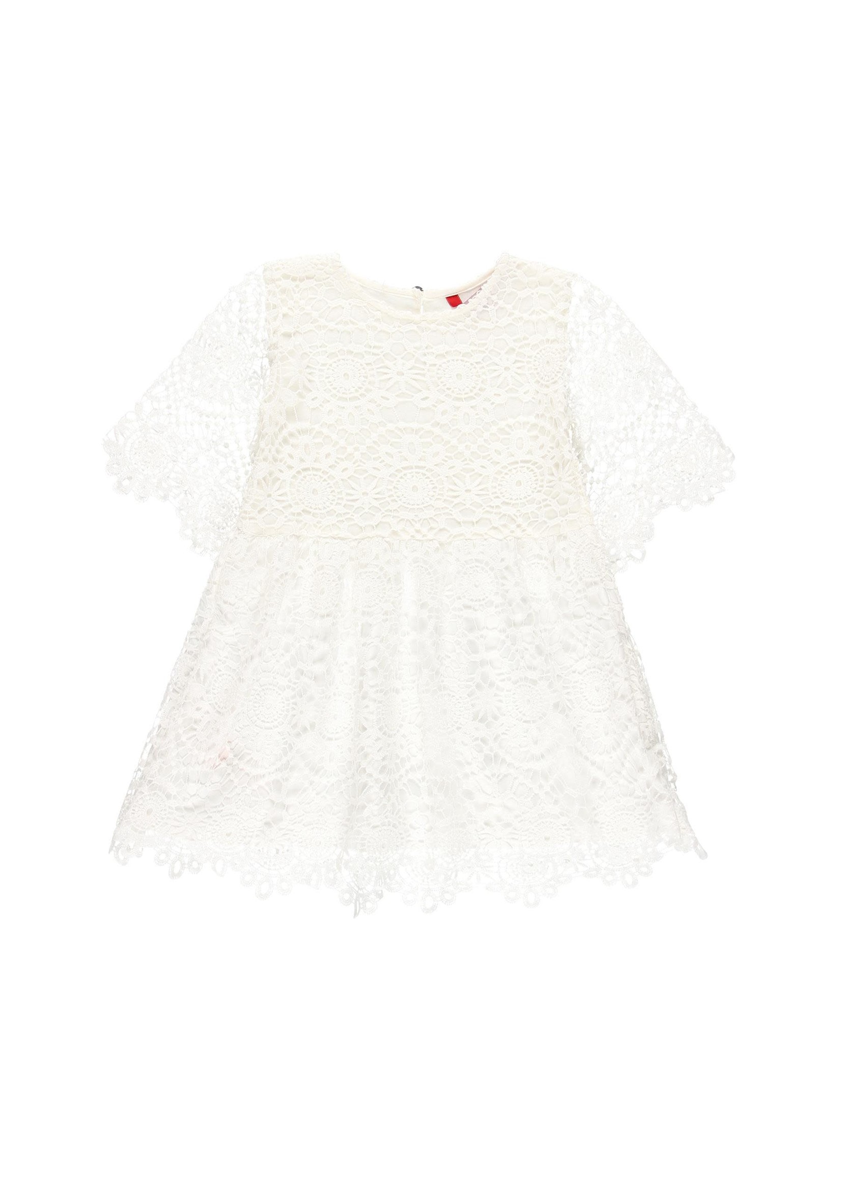 Boboli Guipure dress for girl white 729749