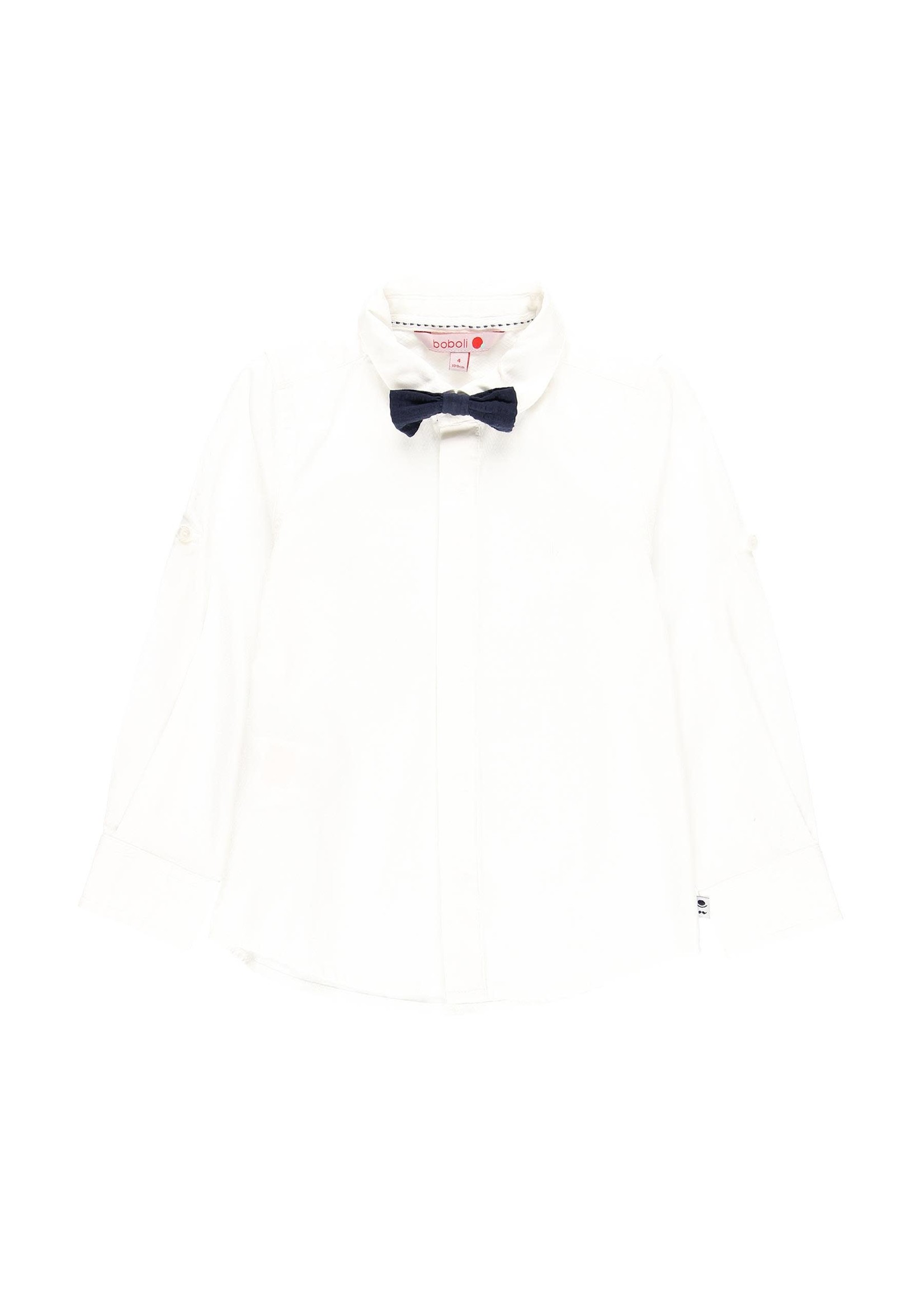 Boboli Boboli Long sleeves shirt for boy WHITE 739032