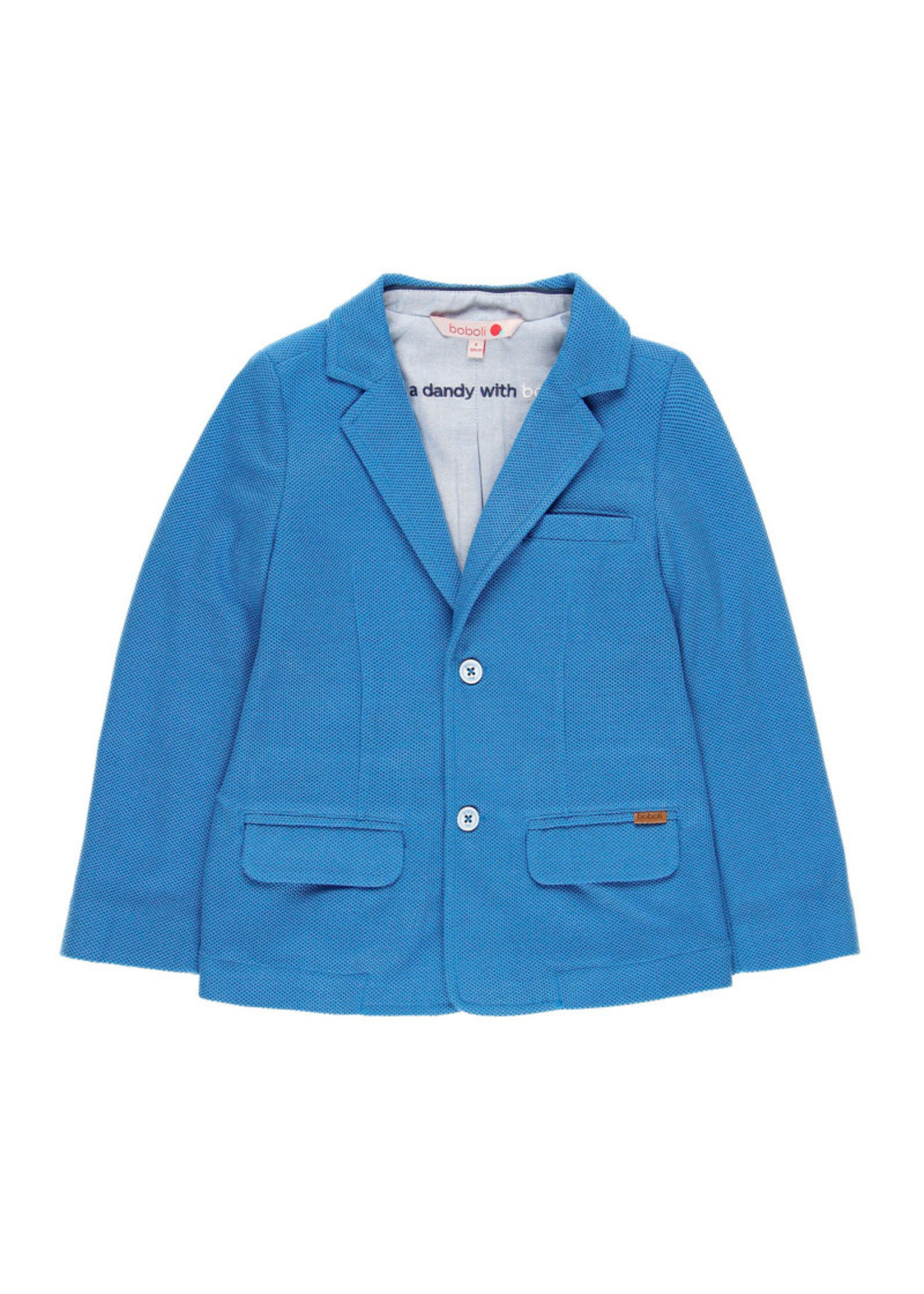 Boboli Knit blazer fantasy for boy overseas blue 739122