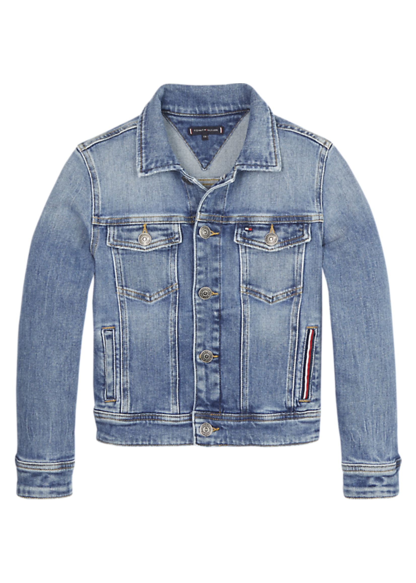 Tommy Hilfiger Tommy Hilfiger Jackets KB0KB055751AJ DAZZLE DESTRUCTED BLUE STRETCH