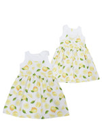 Dr Kids Girl Dress 206-Amarelo Limão-DK410