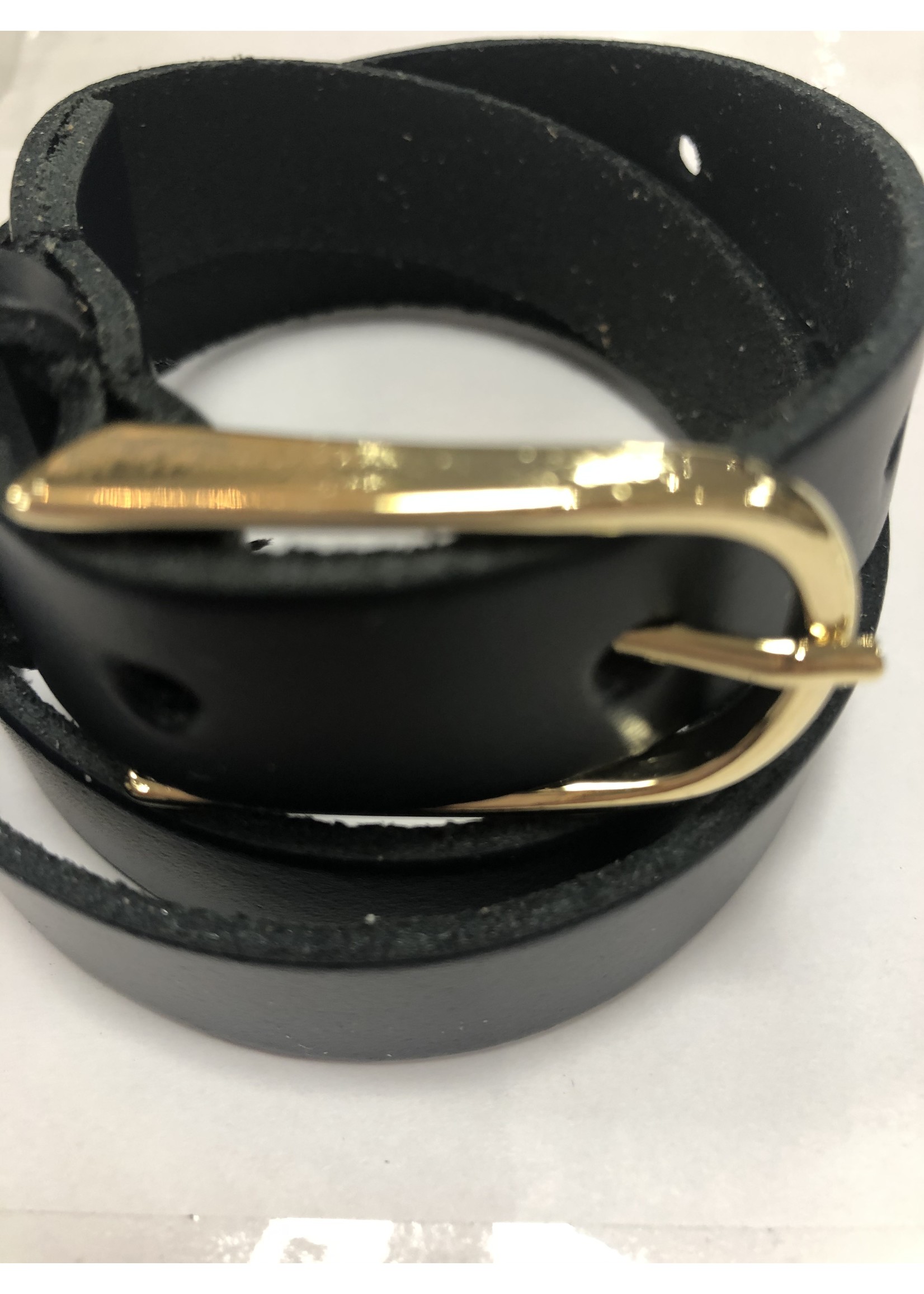 Riem smal 2 cm met gouden gesp