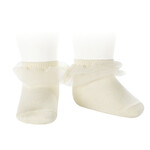 Condor Condor Sokje off wit met tuille rand