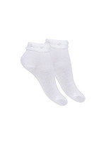 Condor Condor Sokje off wit met kant randje en kleine roosjes