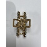 Haarknip goud met stras steentjes