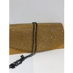Tas satijn oker geel met donkere ketting