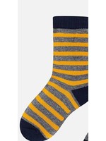 Mayoral Mayoral striped sock grey/yellow