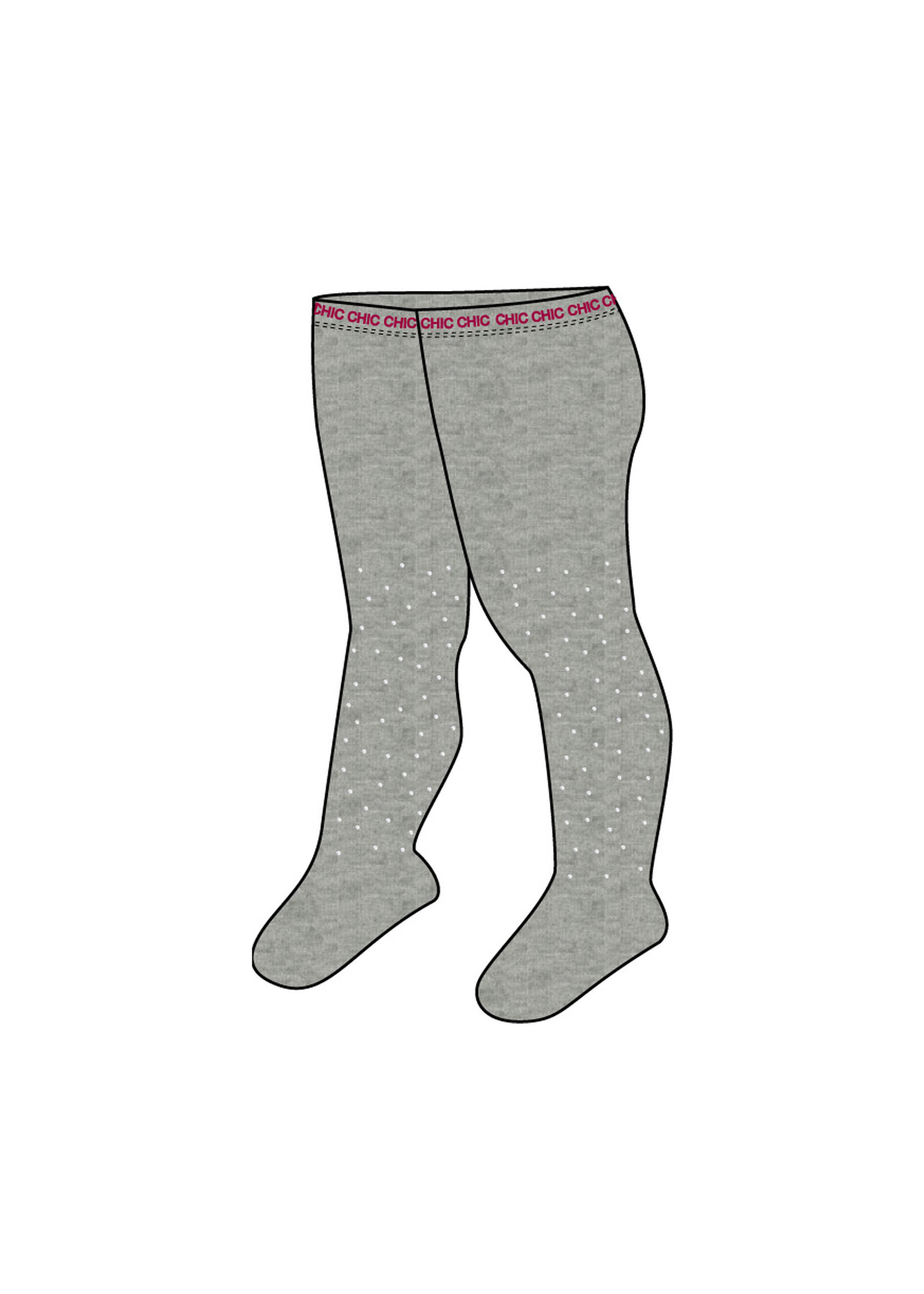 Boboli Boboli Thick tights crystals for baby girl grey 701064