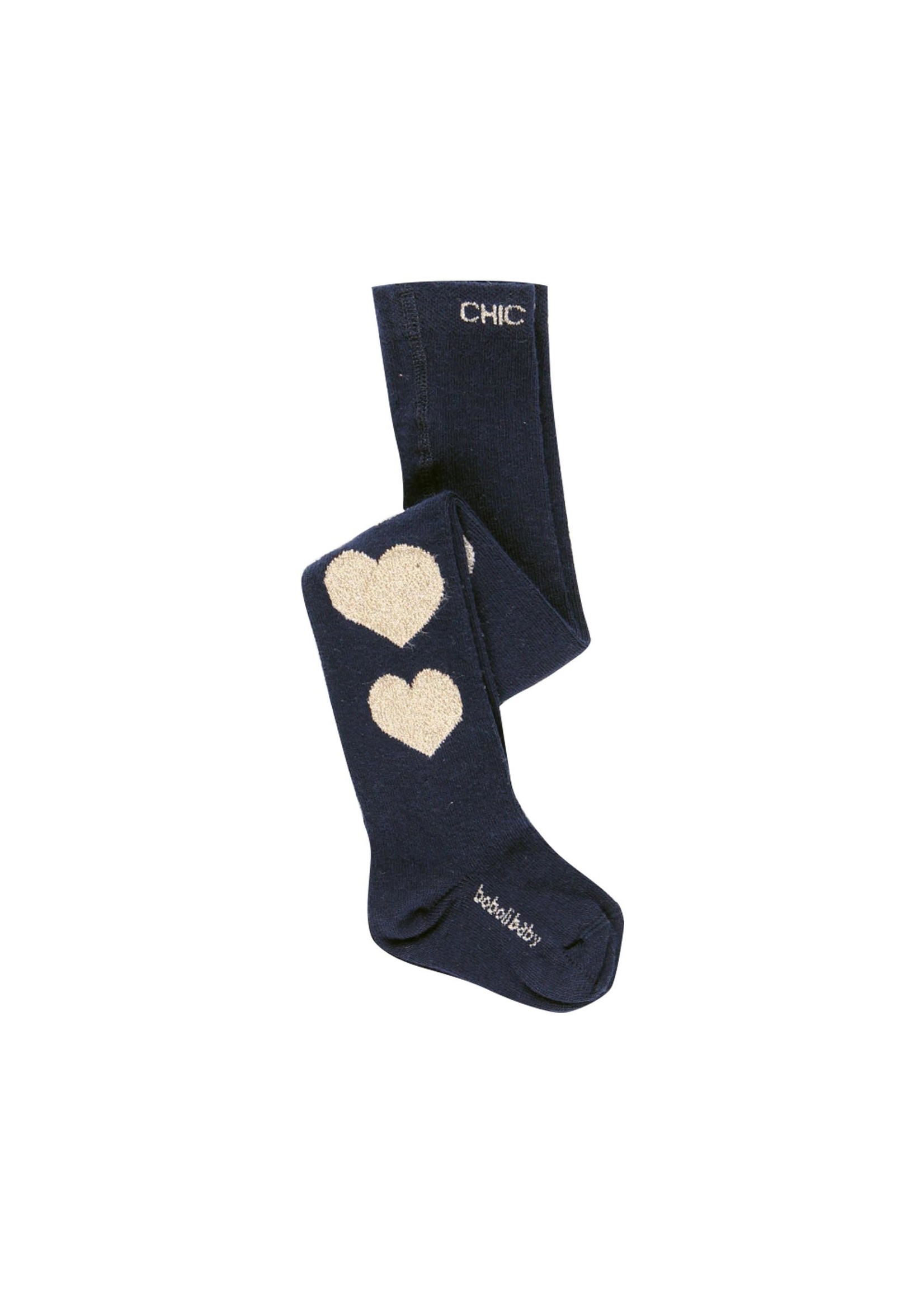 Boboli Thick tights hearts for baby girl NAVY 701176