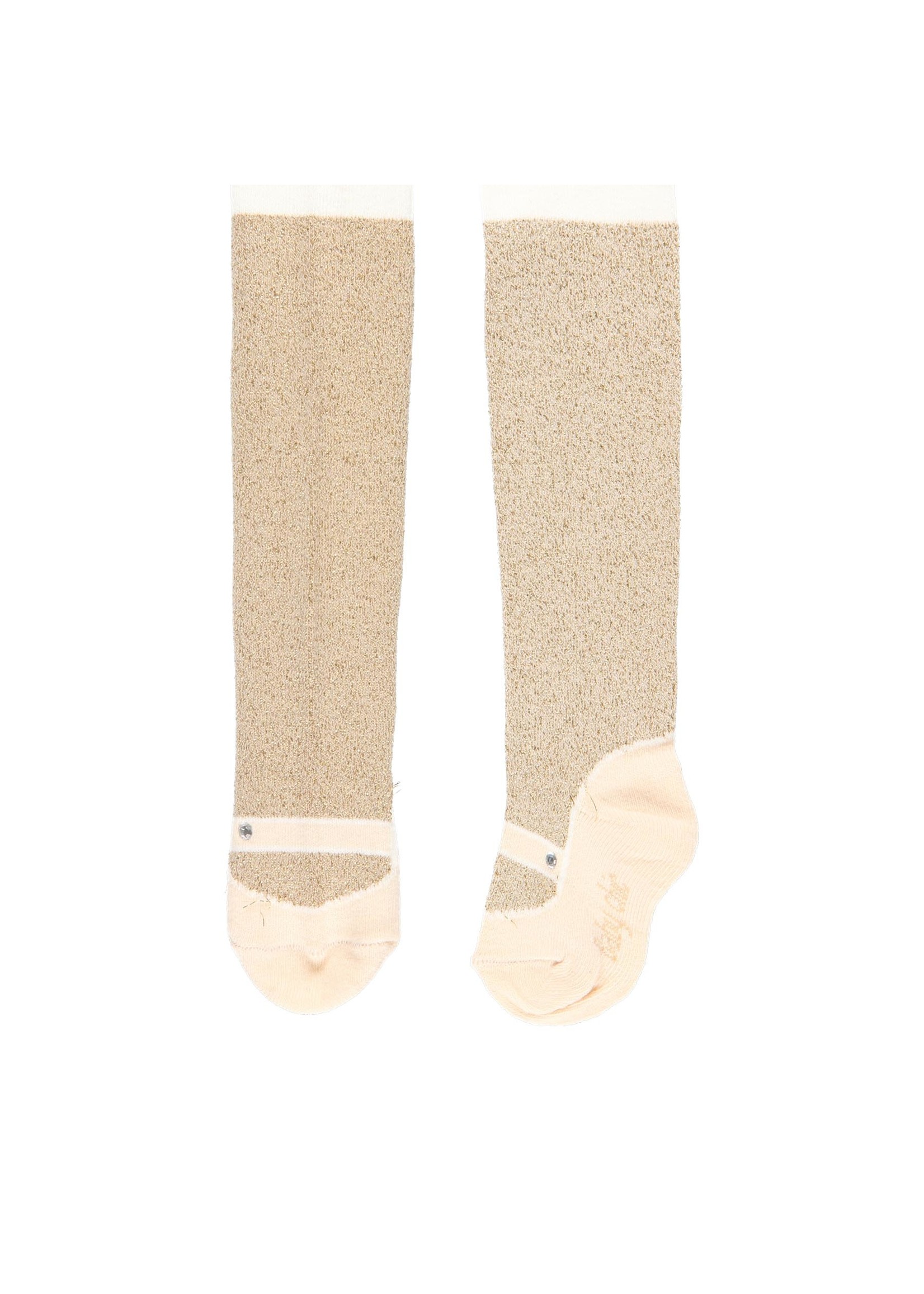 Boboli Thick tights for baby girl SAND 701187 Villa Rose