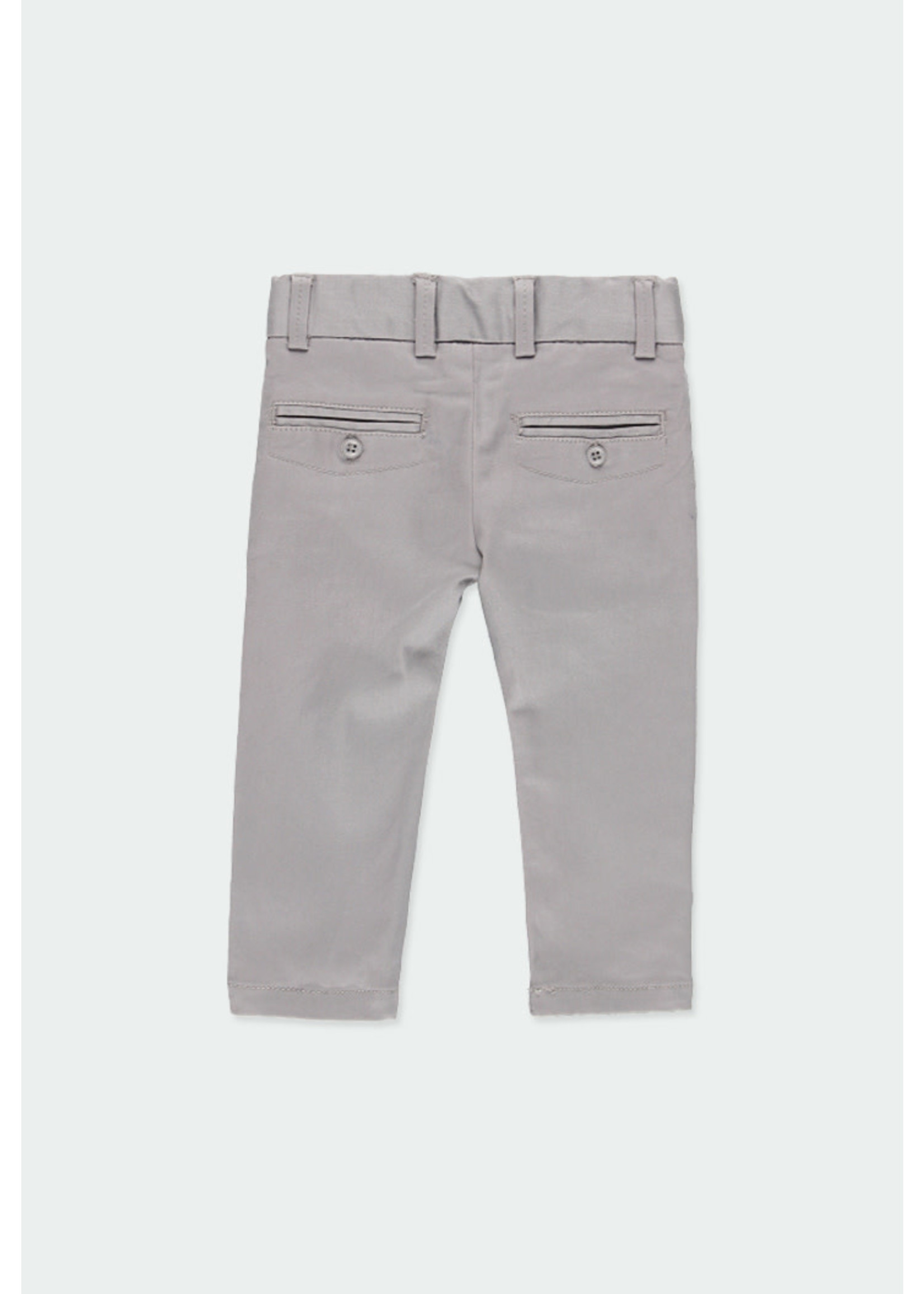 Boboli Stretch satin trousers for baby boy fog 711065