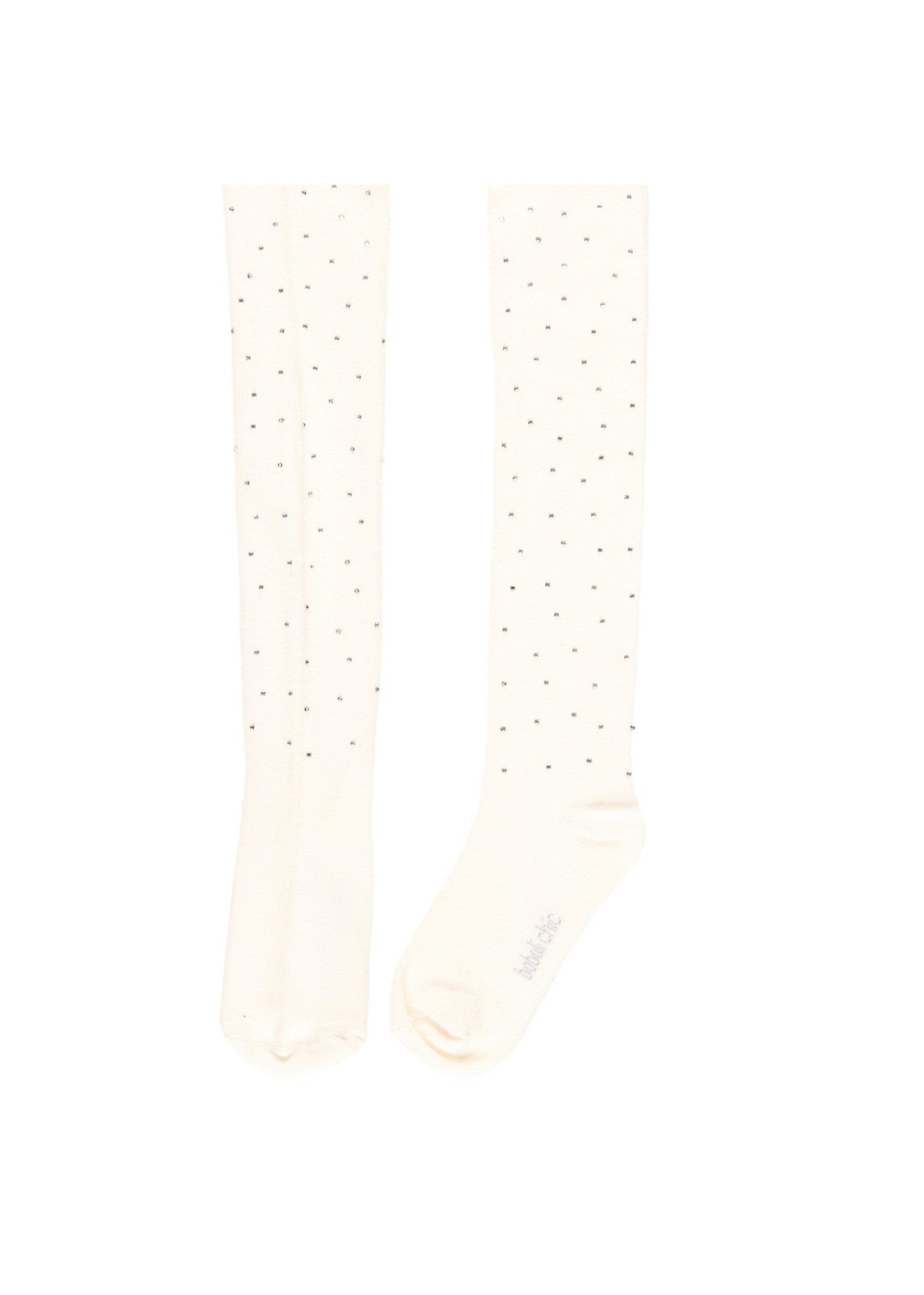 Boboli Thick tights crystals for girl off white 721381