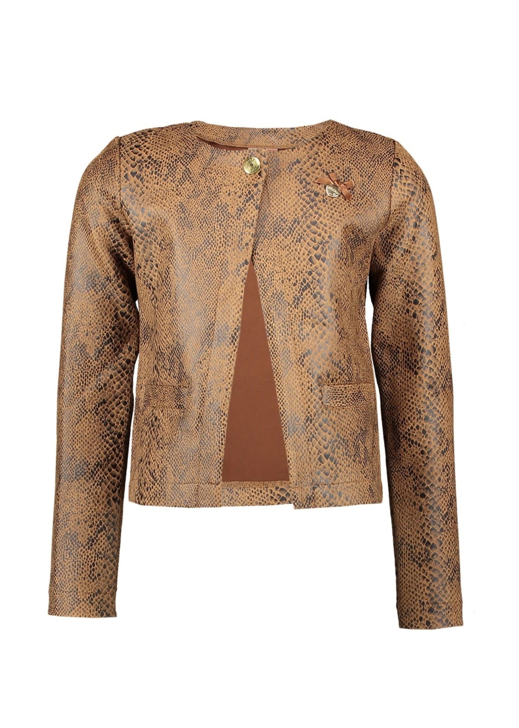 Le Chic Le Chic cardigan snake leather look C008-5125 Cinnamon