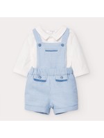 Mayoral Mayoral Short dungaree & shirt set Pacific - 20 02636