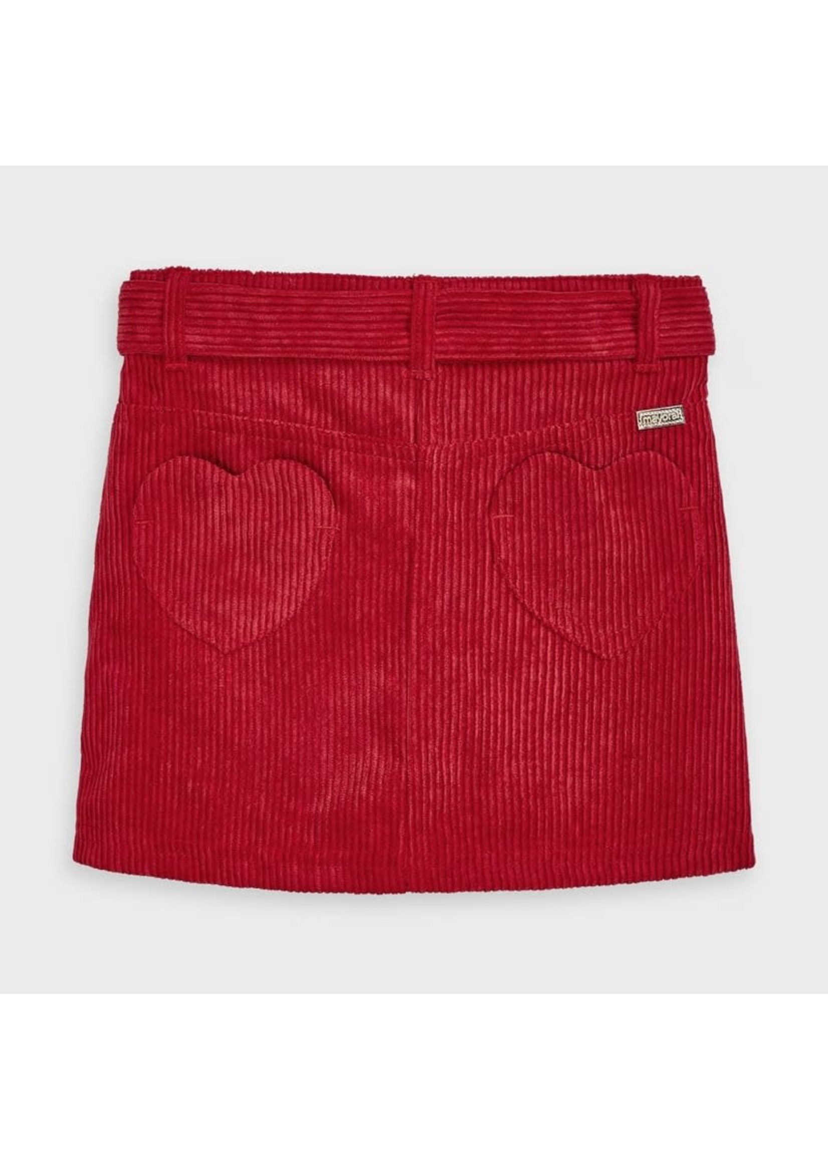 Mayoral Mayoral Shiny corduroy skirt Carmine Re - 20 04959