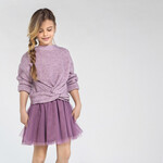 Mayoral Mayoral Combined Knit dress Mauve - 20 07974