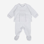 Tutto Piccolo Tutto Piccolo 2 PCS PYJAMA WITH FEET P.New born OPTICAL WHITE