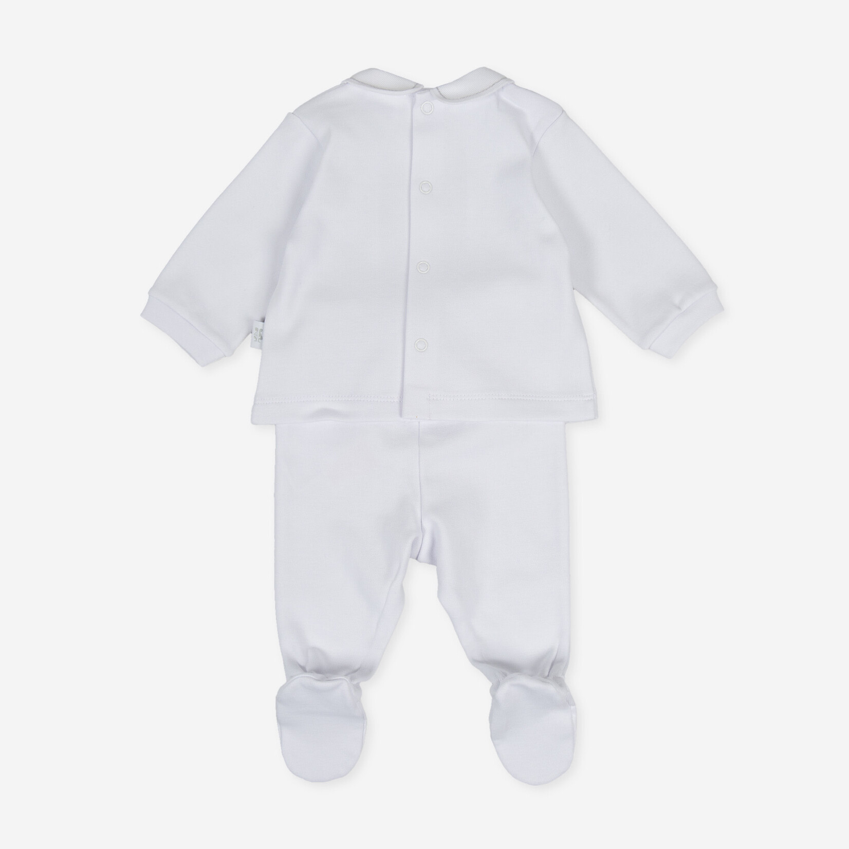 Tutto Piccolo Tutto Piccolo 2 PCS PYJAMA WITH FEET P.New born OPTICAL WHITE